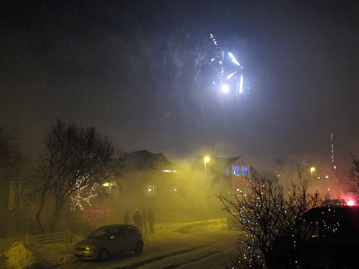 Reykjavík. Now it's here, the new year 2012. - Hmmm, what now? Helau! (1 January 2012)