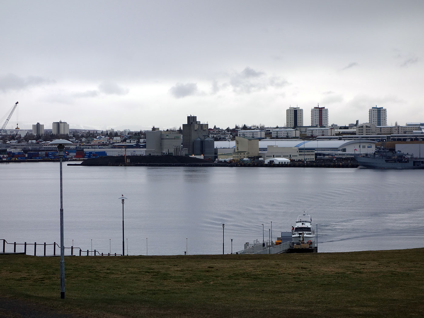 Viðey. Spring trip (with rain) to Viðey. - On Viðey. I. The newer harbour of Reykjavík. (10 May 2013)