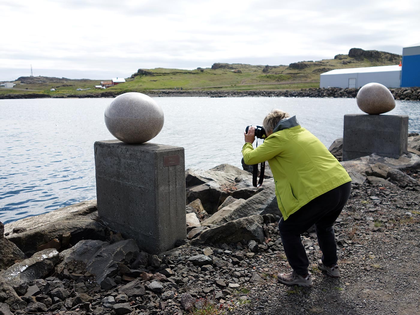 Around Iceland. Day II. Djúpivogur - Eskifjöður. - In Djúpivogur - 34 eggs (made of stone) of icelandic/local birds. It is an artwork by Sigurður Guðmundsson titled "Eggin í Gleðivík". II. (3 July 2013)
