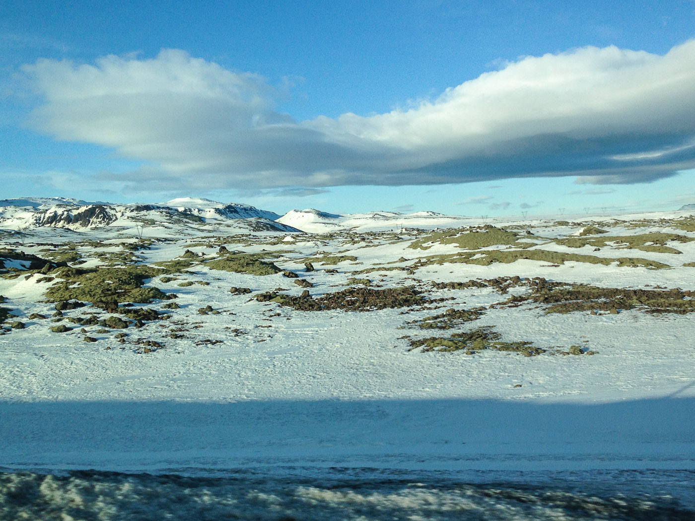 South coast. Driving back to Reykjavík! - Near Reykjavík - Hellisheiði. The last picture of this short trip :-). (2 March 2014)