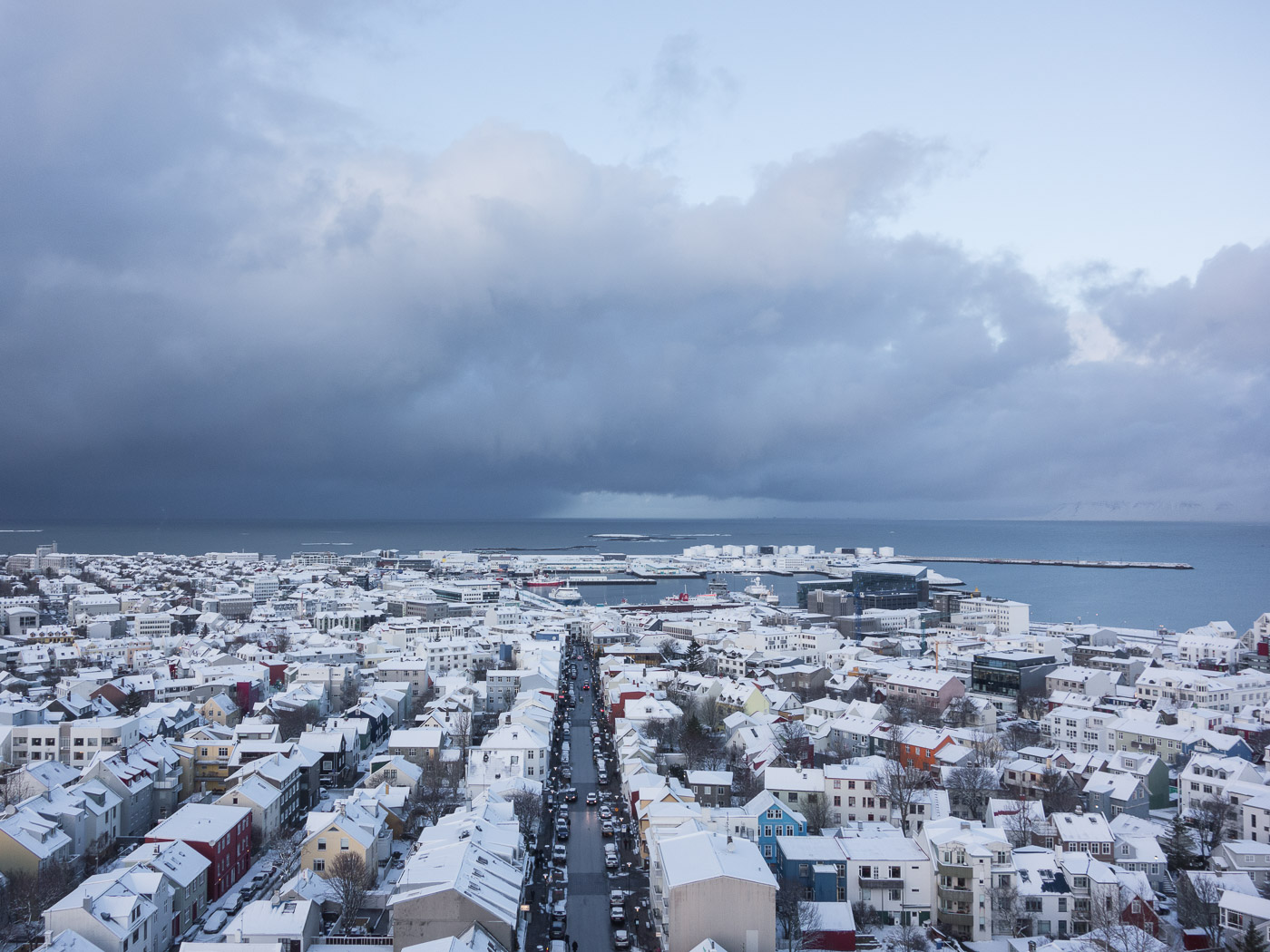 Reykjavík. Three times view from Hallgrímskirkja. - Reykjavík from above. I. (3 January 2015)